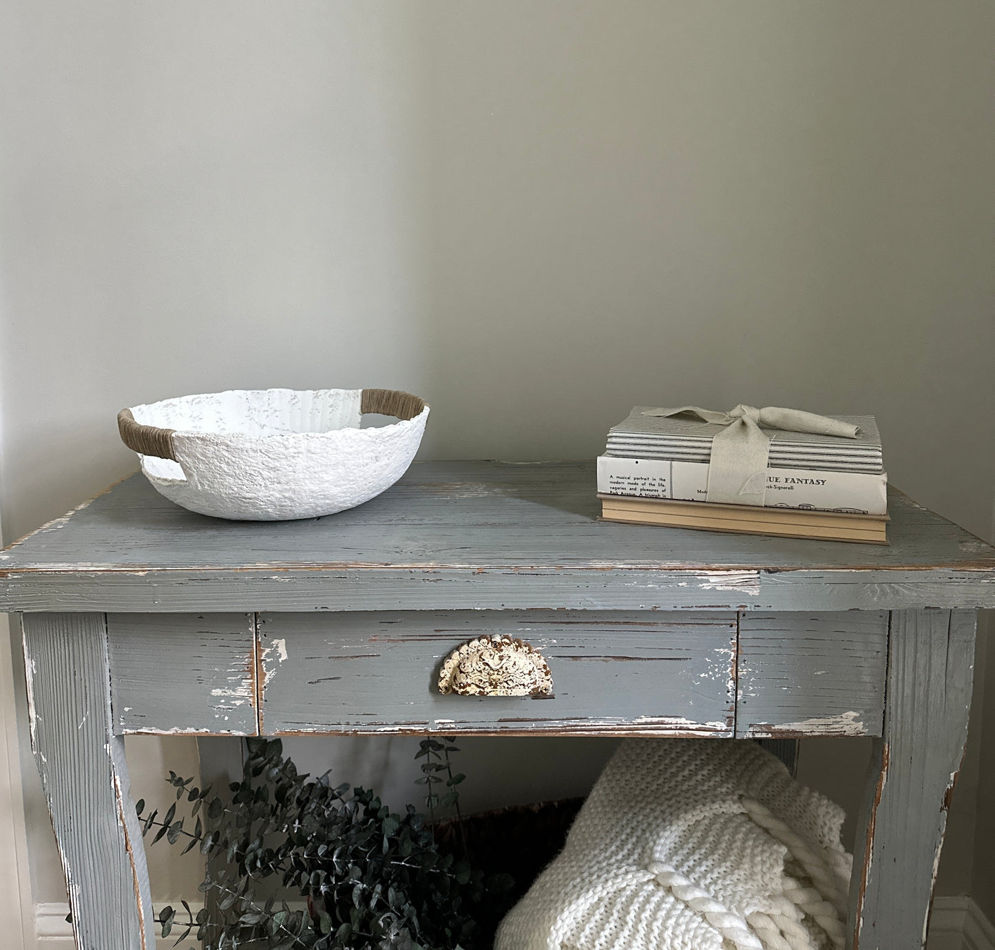 Perhaps Paper Mache Decorative Bowl