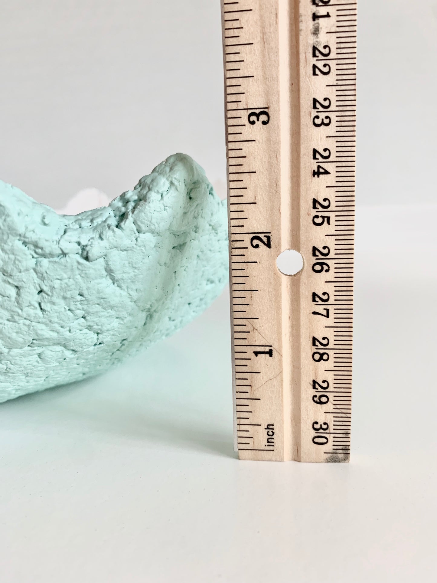 Teal Wavy Decorative Bowl Paper Mache Material