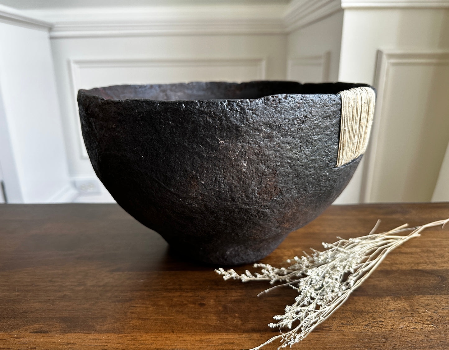 Rooted Organic Paper Mache Decorative Bowl