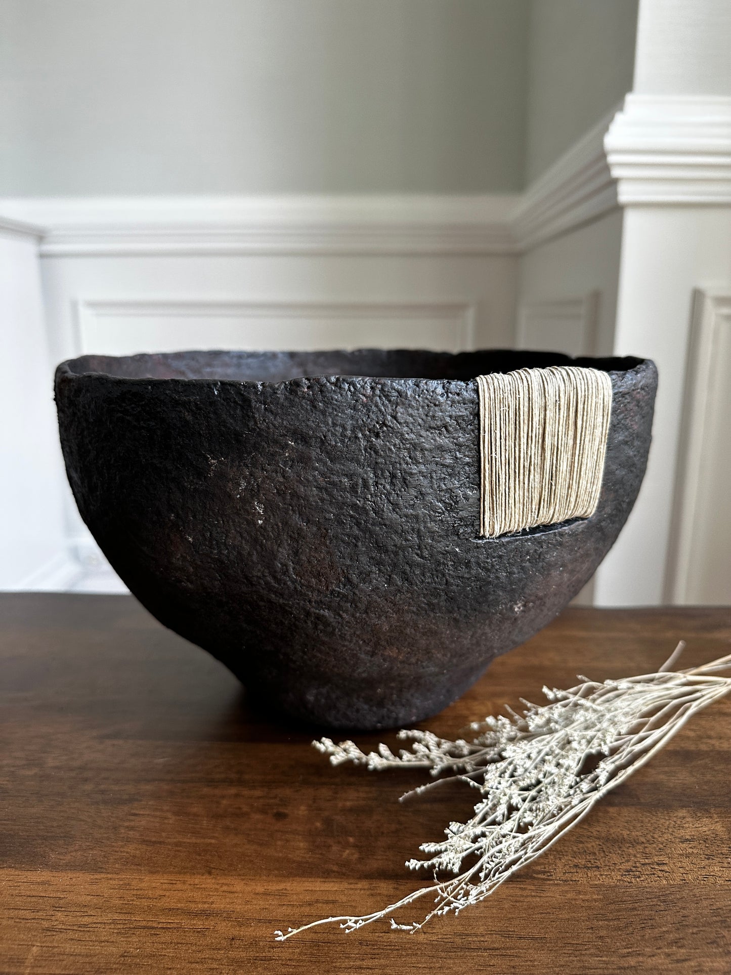 Rooted Organic Paper Mache Decorative Bowl