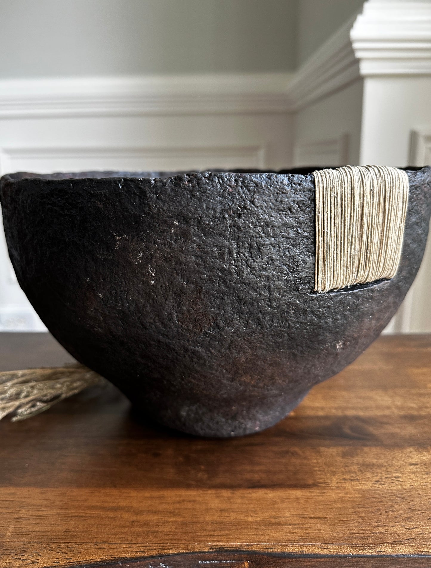 Rooted Organic Paper Mache Decorative Bowl