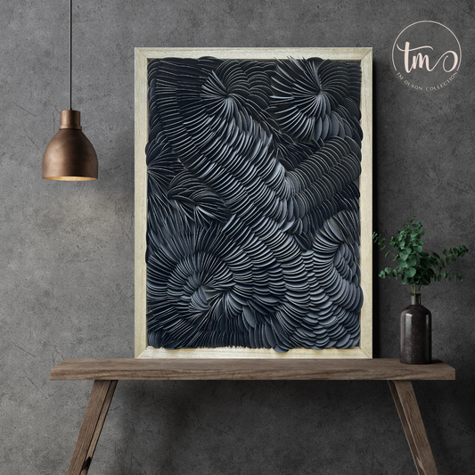 Stirrings Black Origami Framed Wall Art