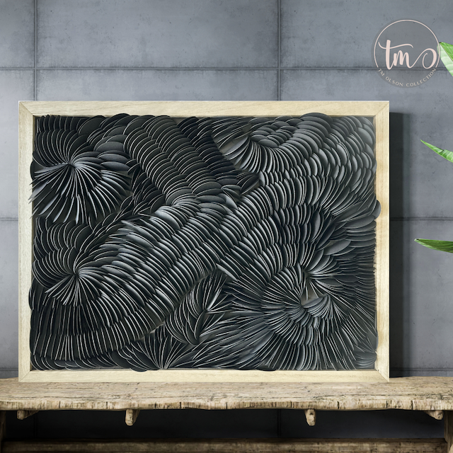 Stirrings Black Origami Framed Wall Art